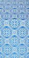 Poutivl' silk (rayon brocade) (blue/silver)