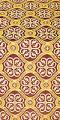 Poutivl' silk (rayon brocade) (claret/gold)