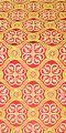 Poutivl' silk (rayon brocade) (red/gold)