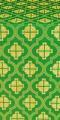 Ladoga posad silk (rayon brocade) (green/gold)