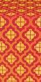 Ladoga posad silk (rayon brocade) (red/gold)
