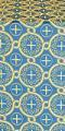 Smolensk silk (rayon brocade) (blue/gold)