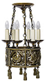 One-level church chandelier - 15 (6 lights)