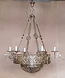 Single-level church chandelier (horos) - 8 lights