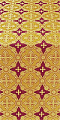 Gouslitsa metallic brocade (yellow/gold with claret) 