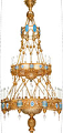 2-layer church chandelier - 108 (56 candles)