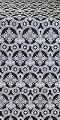 Czar's Cross silk (rayon brocade) (black/silver) 1.0 m