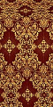 Sloutsk silk (rayon brocade) (claret/gold) 1.4 m