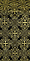 Alania metallic brocade (black/gold) 1.0 m