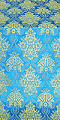 Pavlov Bouquet metallic brocade (blue/gold) 1.3 m
