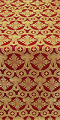 Czar's Cross metallic brocade (red/gold) 1.9 m