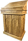 Carved central lectern - S5