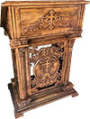 Carved church lectern - U6