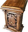 Double carved church lectern - U7