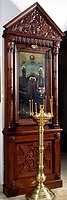 Church kiots: Pokrov carved icon case (kiot) - 1