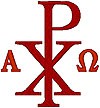 Chi Rho Alpha & Omega #2 embroidered applique