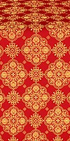 Pochaev Posad silk (rayon brocade) (red/gold)