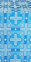 Iveron silk (rayon brocade) (blue/silver)