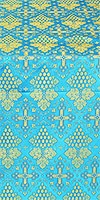 Vine metallic brocade (blue/gold)