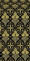 Vine silk (rayon brocade) (black/gold)