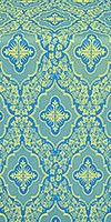 Don silk (rayon brocade) (blue/gold)