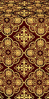 Pskov silk (rayon brocade) (claret/gold)