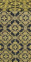 Kolomna posad silk (rayon brocade) (black/gold)