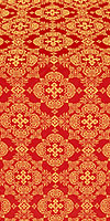 Kolomna posad silk (rayon brocade) (red/gold)