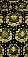 Nativity Star silk (rayon brocade) (black/gold)
