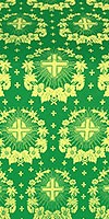 Nativity Star silk (rayon brocade) (green/gold)