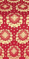 Nativity Star silk (rayon brocade) (red/gold)