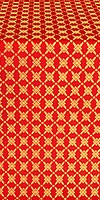 Snowflake silk (rayon brocade) (red/gold)