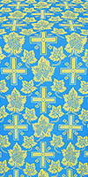 Ajur Cross silk (rayon brocade) (blue/gold)