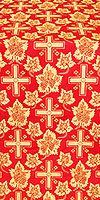 Ajur Cross metallic brocade (red/gold)