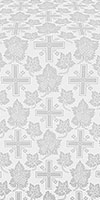 Ajur Cross metallic brocade (white/silver)