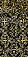 Alania silk (rayon brocade) (black/gold)