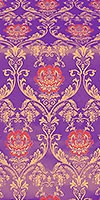 Pavlov Rose silk (rayon brocade) (violet/gold)