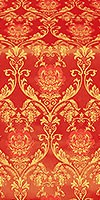 Pavlov Rose silk (rayon brocade) (red/gold)