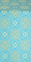 Vilno silk (rayon brocade) (blue/gold)