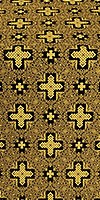 Ancient Byzantium silk (rayon brocade) (black/gold)