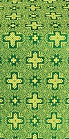 Ancient Byzantium silk (rayon brocade) (green/gold)