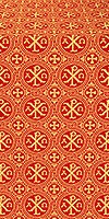 Alpha-and-Omega metallic brocade (red/gold)