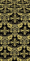 Koursk silk (rayon brocade) (black/gold)