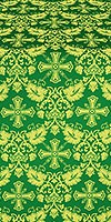 Koursk silk (rayon brocade) (green/gold)