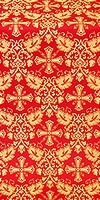 Koursk silk (rayon brocade) (red/gold)