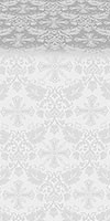 Koursk silk (rayon brocade) (white/silver)