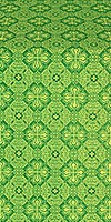Pavlov Pokrov silk (rayon brocade) (green/gold)