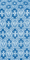 Seraphim silk (rayon brocade) (blue/silver)