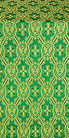 Seraphim silk (rayon brocade) (green/gold)