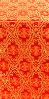 Seraphim metallic brocade (red/gold)